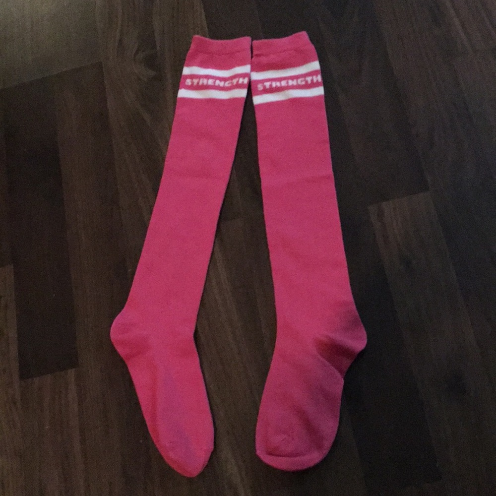 Pink Breast Cancer Awareness Long Socks✨